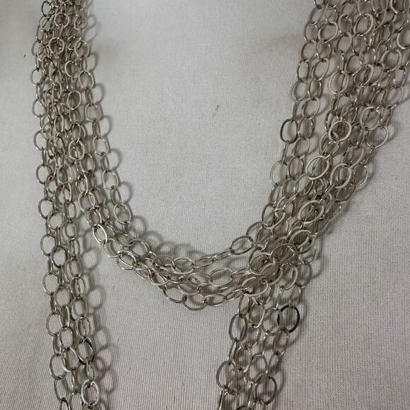 Vintage Bundle Of 2 100” Sterling O-Link Necklaces - Picture 6 of 13